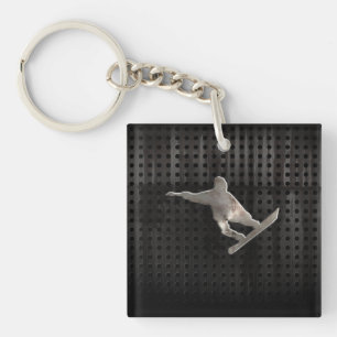 Grunge Snowboarding Keychain