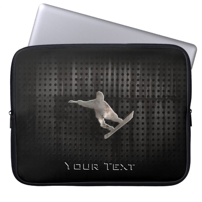 Grunge Snowboarding Laptop Sleeve (Front)