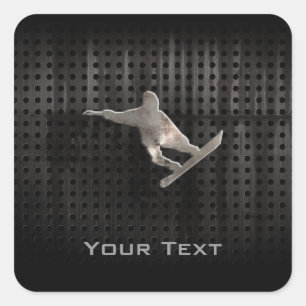 Grunge Snowboarding Square Sticker