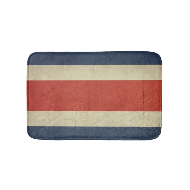 Grunge sovereign state flag of Costa Rica Bath Mat (Front)