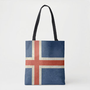 Grunge sovereign state flag of Iceland Tote Bag