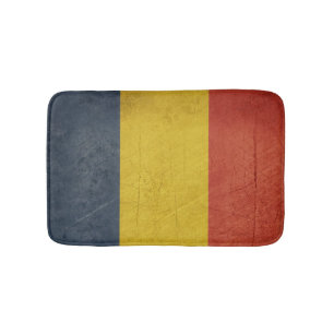 Grunge sovereign state flag of Romania Bath Mat
