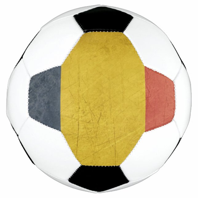 Grunge sovereign state flag of Romania Soccer Ball (Front)
