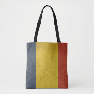 Grunge sovereign state flag of Romania Tote Bag