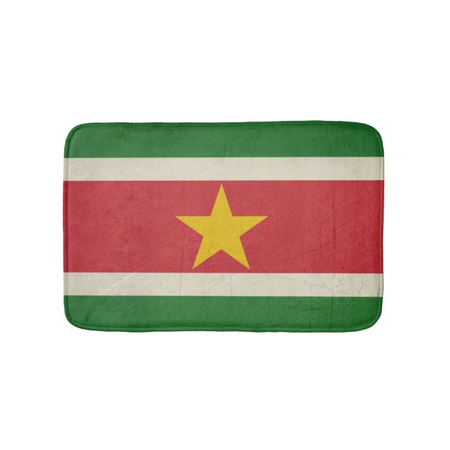 Grunge sovereign state flag of Suriname Bath Mat (Front)