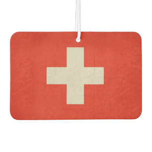 Grunge sovereign state flag of Switzerland Air Freshener