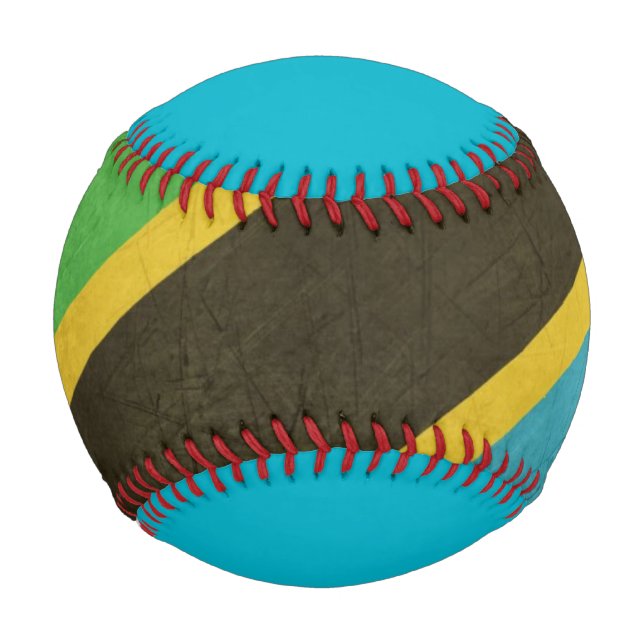 Grunge Sovereign state flag of Tanzania Baseball (Front)