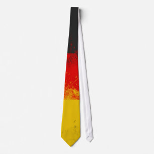 Grunge Splatter Painted Flag of Germany Tie