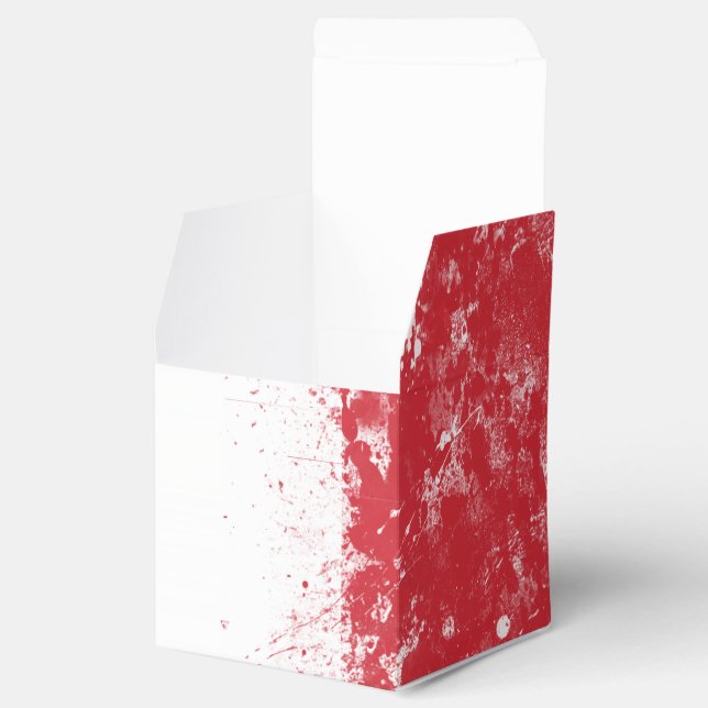 Grunge Splatter Painted Flag of Italy Favor Box (Opened)