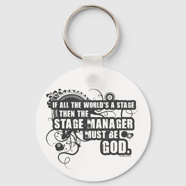 Grunge Stage Manager God Keychain (Front)