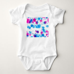 Grunge Stains Watercolor Texture Baby Bodysuit