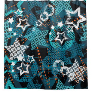 Grunge star pattern, playful children's design.