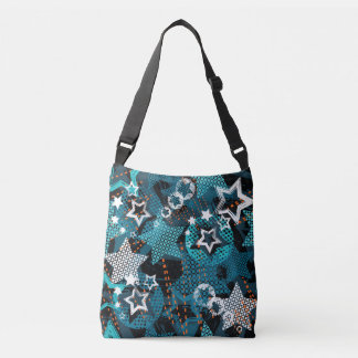 Grunge star pattern, playful children's design. crossbody bag