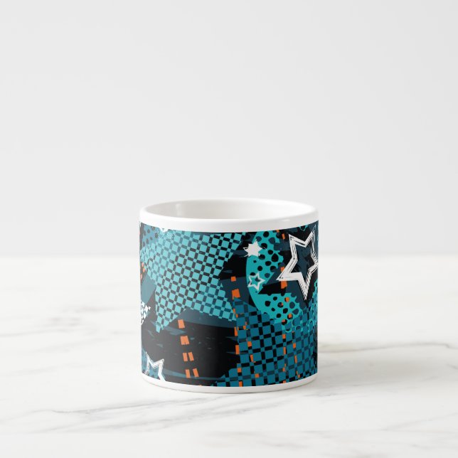 Grunge star pattern, playful children's design. espresso cup (Front)