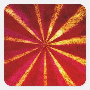 Grunge starburst square sticker