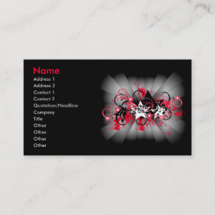 grunge stars business card