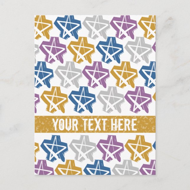 Grunge Stars custom postcard (Front)