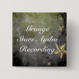 Grunge Stars Vintage Design 2 Inch Square Button