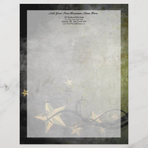Grunge Stars Vintage Design Letterhead