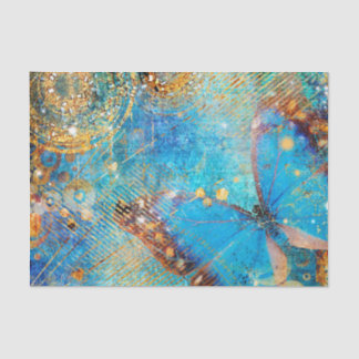 Grunge Steampunk Butterfly Abstract Design Tissue Paper