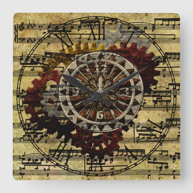 Grunge Steampunk Clocks and Gears (Front)