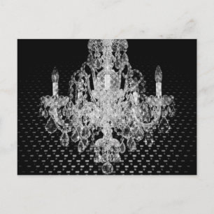 Grunge Steampunk luxury crystal Chandelier Postcard