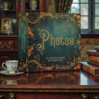 Grunge Steampunk Victorian Family Photo Album Binder