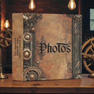 Grunge Steampunk Victorian Family Photo Album Binder