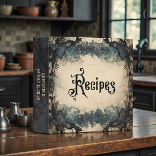 Grunge Steampunk Victorian Family Recipe Book Binder