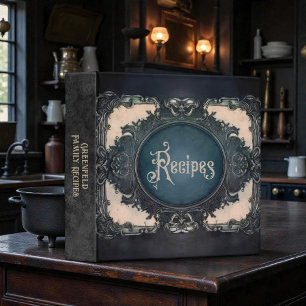 Grunge Steampunk Victorian Family Recipe Book Binder