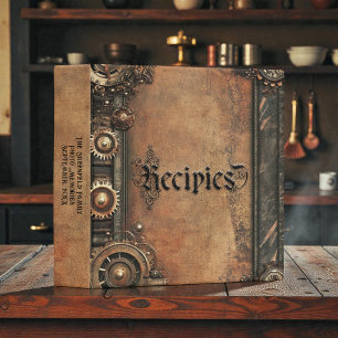 Grunge Steampunk Victorian Family Recipies Binder