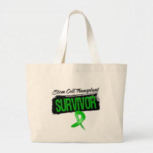 Grunge Stem Cell Transplant Survivor Large Tote Bag