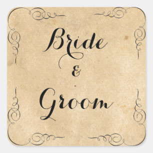 Grunge Stickers Papier Brown