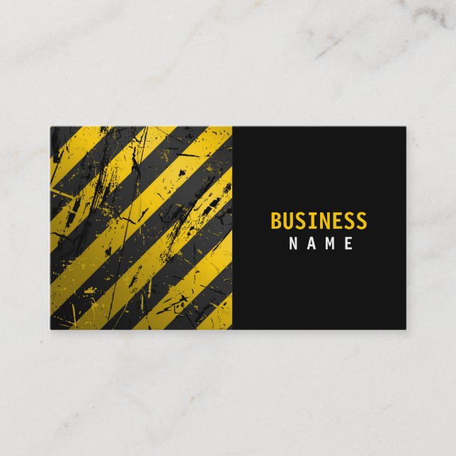 Grunge Stripes Business Card (Front)