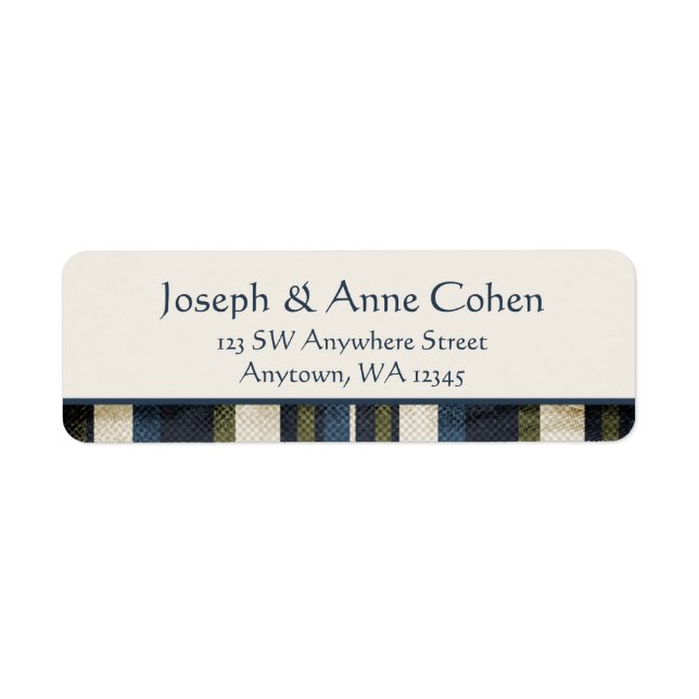 Grunge Stripes Return Address (Front)