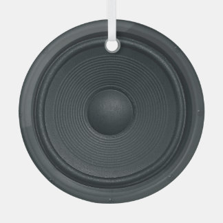 Grunge style, audio speaker background glass ornament