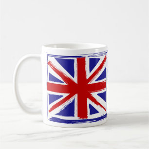 Grunge Style British Union Jack Flag Coffee Mug