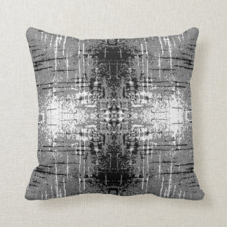 Grunge Style, Grey Abstract. Throw Pillow