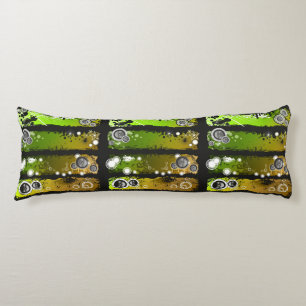 Grunge Style Music Banner Body Pillow
