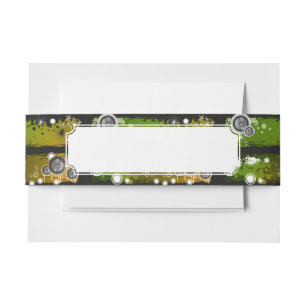 Grunge Style Music Banner Invitation Belly Band