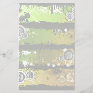 Grunge Style Music Banner Stationery