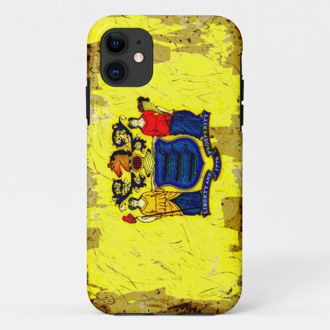 Grunge Style New Jersey Flag Case-Mate iPhone Case (Back)