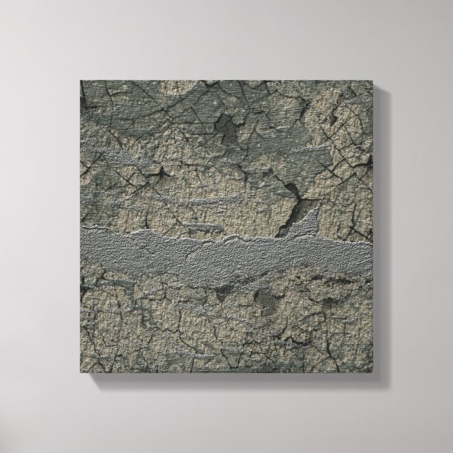 Grunge Style Textured Earth Art Beautiful Canvas Print (Front)