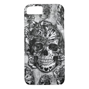 Grunge sugar skull pattern iPhone 8/7 case