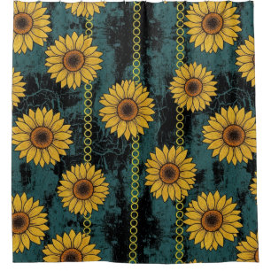 Grunge Sunflower & Chain Stripe