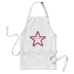 Grunge Superstar Apron, Fuchsia Standard Apron