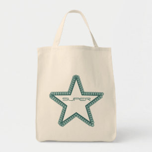 Grunge Superstar Bag, Teal Tote Bag