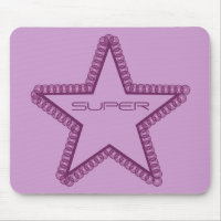 Grunge Superstar Mousepad, Purple