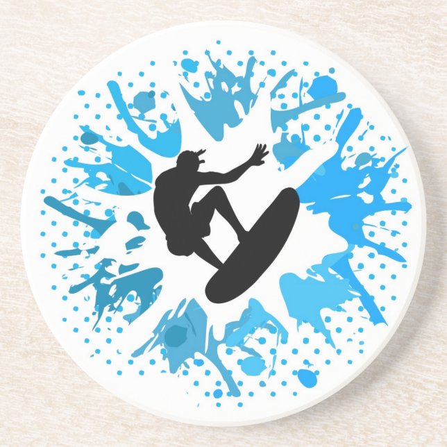 Grunge surfer coaster (Front)