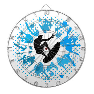 Grunge surfer dartboard